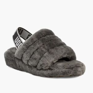 UGG Charcoal Plush Slippers
